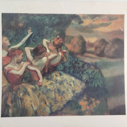 Four Dancers 1899 Edgar Degas Color Print Reproduction at National Gallery 10x8