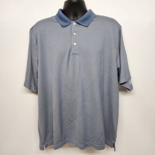 Lyle and Scott Performance Polo Golf Shirt Men's XL Light Blue Short Sleeve Poly