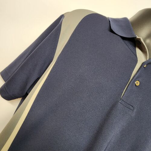 Grand Slam Blue Gray Men's Short Sleeve 3 Button Polo Shirt Size XL