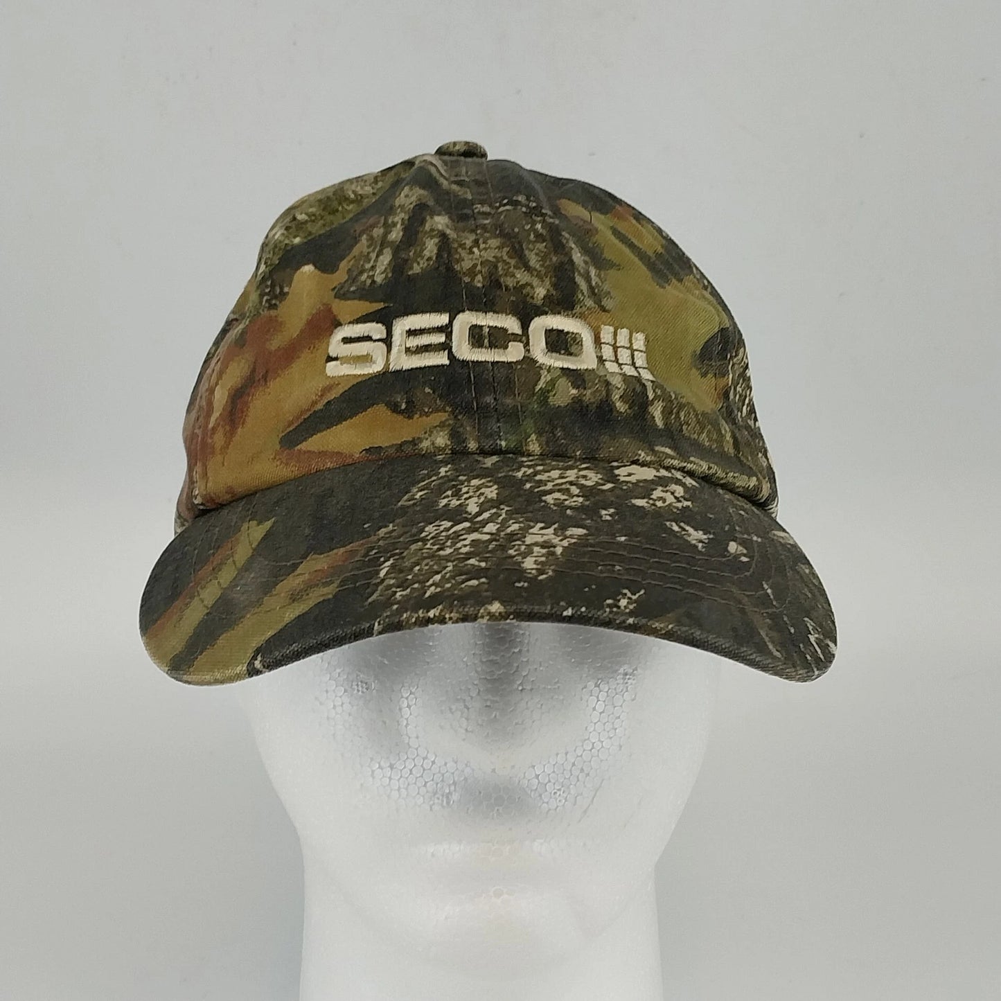 SECO Mossy Oak Camo Hunting Hat Port Authority Hook Loop Adjustable Cap
