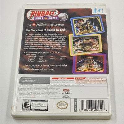 Wii Pinball Hall Of Fame The Williams Collection Crave Entertainment Nintendo