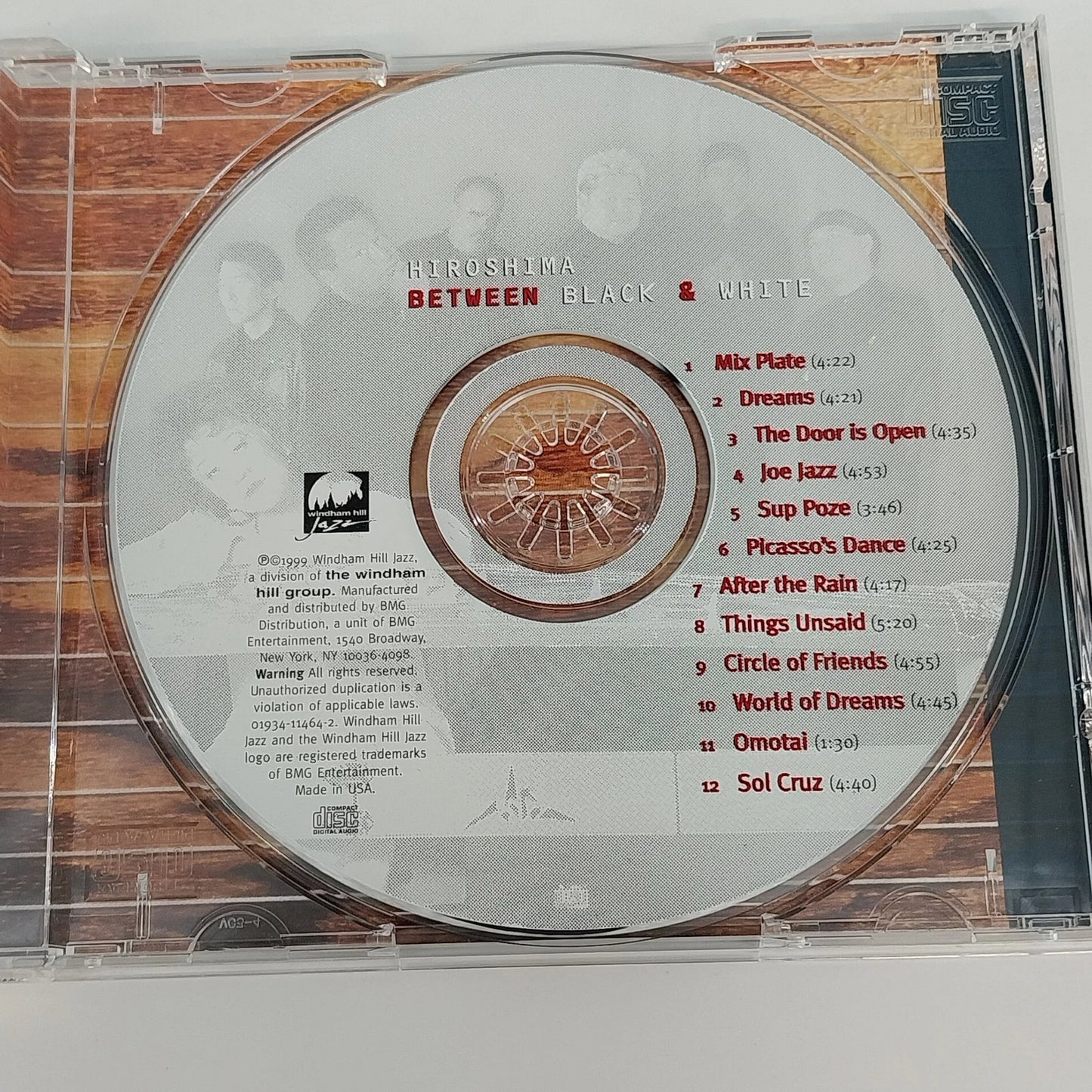 Hiroshima 4 CD Best Of Another Place East Between Black & White Jazz Epic 1980s