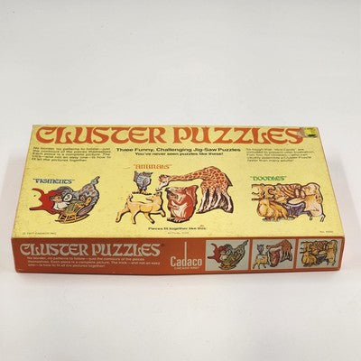 Cadaco Cluster Puzzle Figments Animals & Doodles 1977 Vintage Complete Set