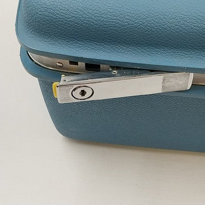 Samsonite Travel Makeup Train Case Blue Royal Traveller Montbello II Mirror Key