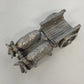 OSV Pewter Oxen Cart Wagon Miniature Farm Animal Figurine Vintage 2" Collectible