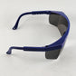 Gateway Strobe Safety Glasses Lightweight Telescoping Temples Side Shields Z87.1 (Blue Frame, Gray Lens)