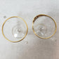 Crystal Elegant Glass Sugar Bowl & Creamer Gold Gilt Scroll Handle Vintage