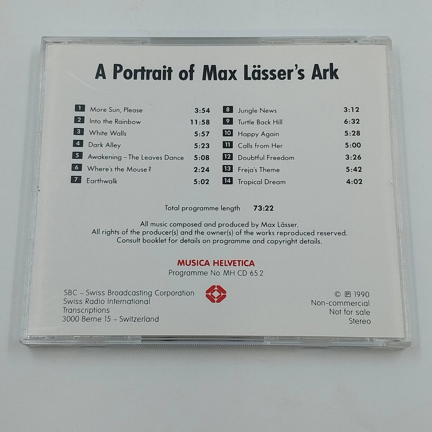 Max Lässer's Ark A Portrait CD 1990 Musica Helvetica Promo MH CD 65.2