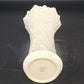 Lenox Woodland Vase White Porcelain Embossed Leaf Design 8.5" Ruffled Edge USA