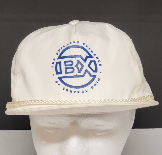 The Builders Exchange of Central Ohio White Hat High Profile Cap Snapback Sized