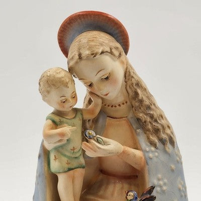 Goebel Hummel Flower Madonna Virgin Mary Baby Jesus Figurine 10/1 TMK3 W Germany