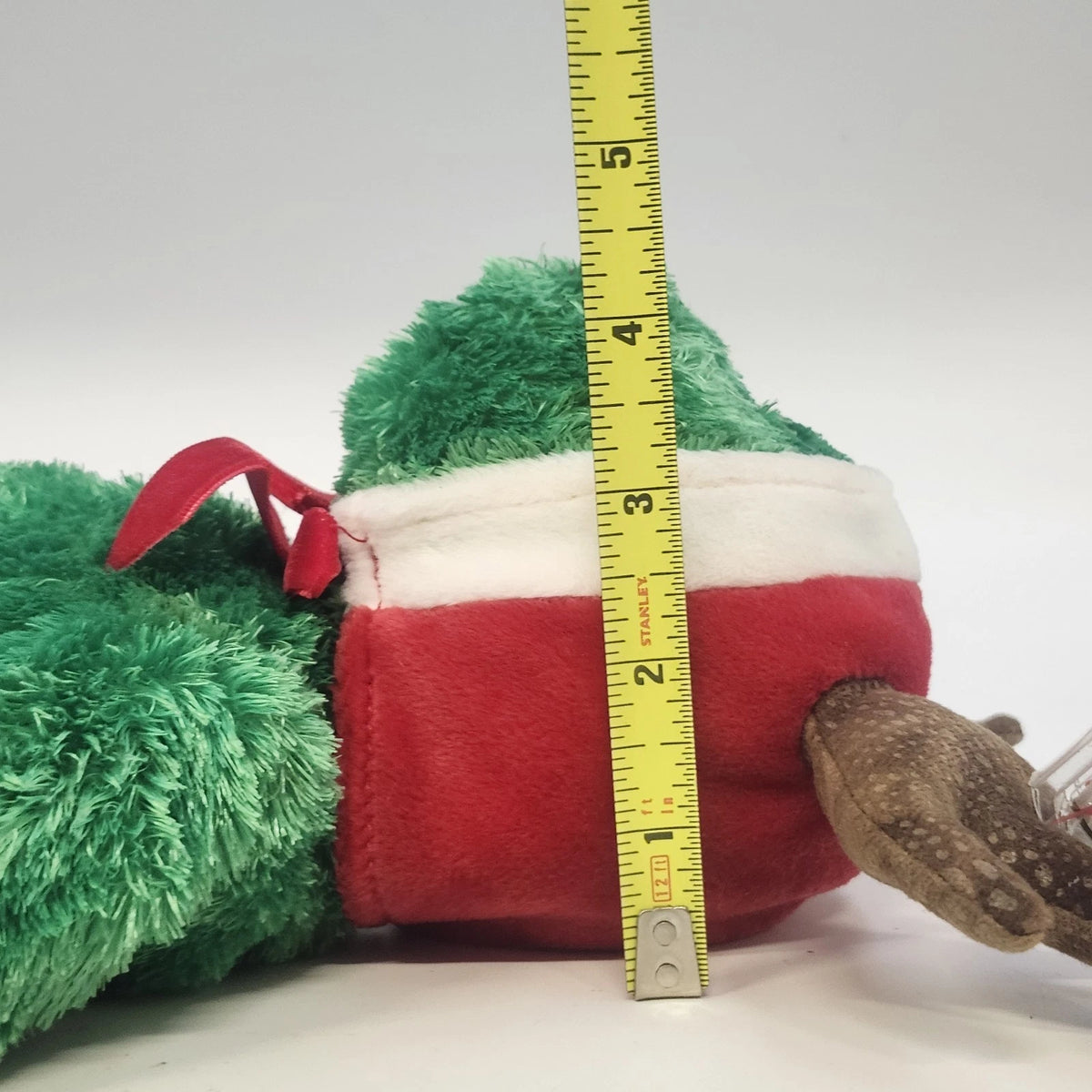 Ty Jingle Beanies Holiday Teddy Green Bear Christmas Reindeer Plush Shell 2002
