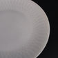 Federal Milk Glass Snowden 10" Dinner Plate White Textured Rim Oven Ware USA
