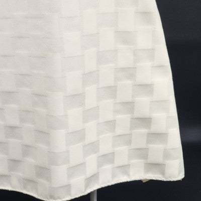 White Rectangle Tablecloth 52" Windowpane Checkered Striped Pattern Square