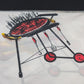 Barbecue Tablecloth 54x72 White Waterproof Plastic Wipe Clean Picnic NOS Vintage