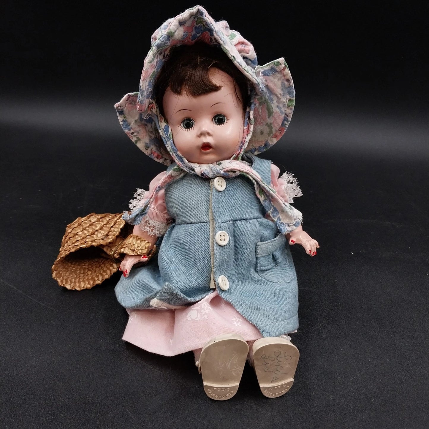 Littlest Angel Doll Arranbee R&B 10.5” Hard Plastic Bent Knee Head Turn Walker