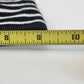 Black White Striped Knit Beanie Hat One Size Unisex Handcrafted Style Winter Cap