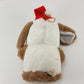 Greyhound Plush Dog 1980 Christmas Brown White Floppy Ear Puppy Stuffed Toy