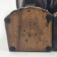 Hand Carved Wood Bookends Man & Woman Bust Folk Art Black Forest Vintage