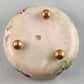 TV Limoges France Bon Bon Bowl 5" Hand Painted Footed Pink Roses Porcelain China