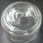 Clear Glass Apothecary Candy Jar Canister Pointed Finial Lid 5.5" Wide Base Vtg