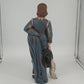 Holland Mold Colonial Boy Figurine Blue Ceramic Hand Painted 17" Vintage