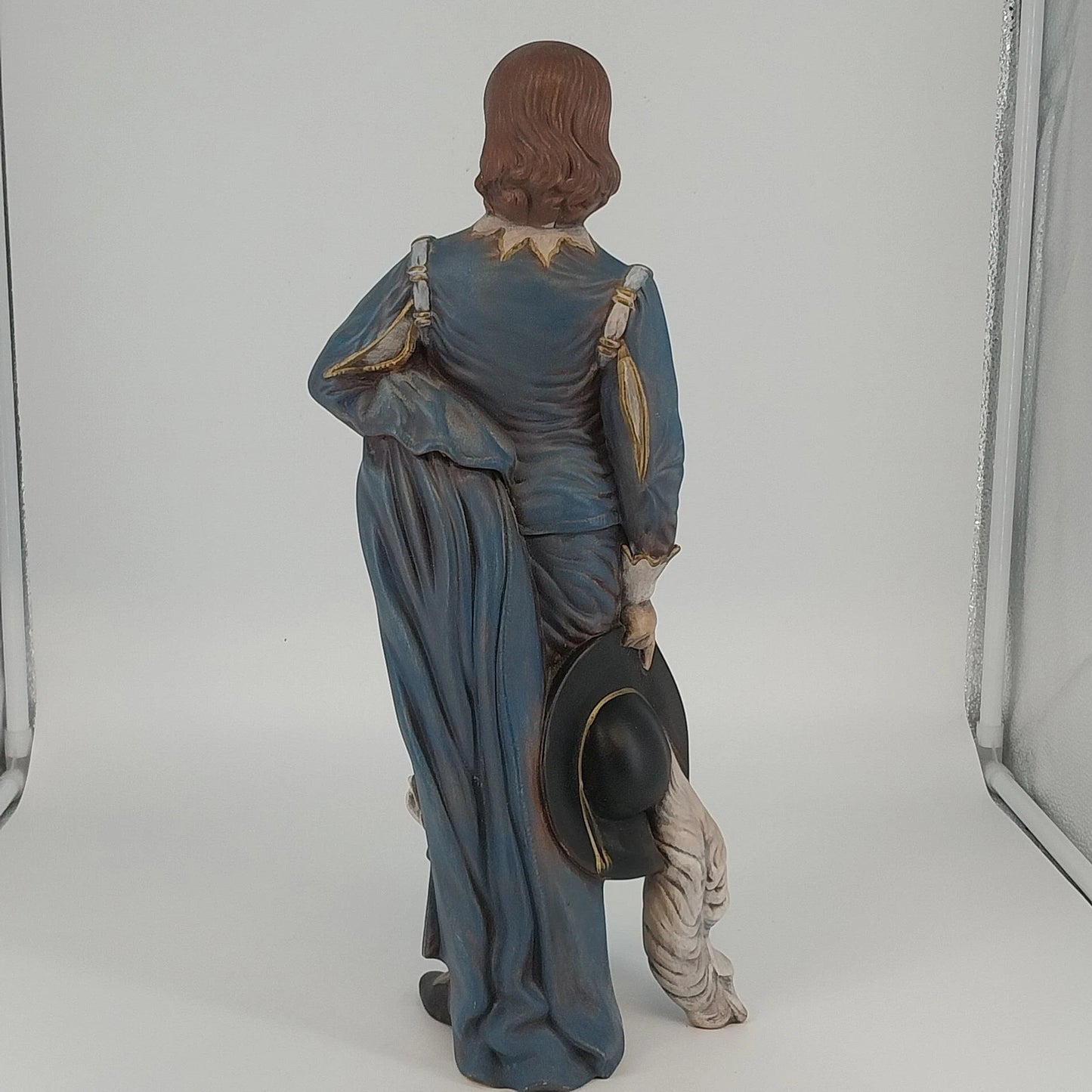 Holland Mold Colonial Boy Figurine Blue Ceramic Hand Painted 17" Vintage