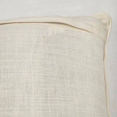 Mud Pie Pillow 13" Sq w Gray Beaded Bling Scrollwork Accent Christmas Reindeer