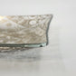Gold White Floral Glass Serving Platter & 2 Side Dishes 3 Piece Set 22" Vintage
