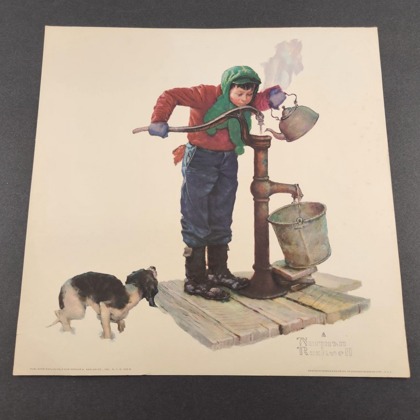 12 Norman Rockwell Prints Arthur A. Kaplan Co Bigelow Printing 12" Square