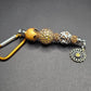 2 Key Ring Bag Charm Yellow Spring Flower Sun D Ring Handmade Gift Clip Gift