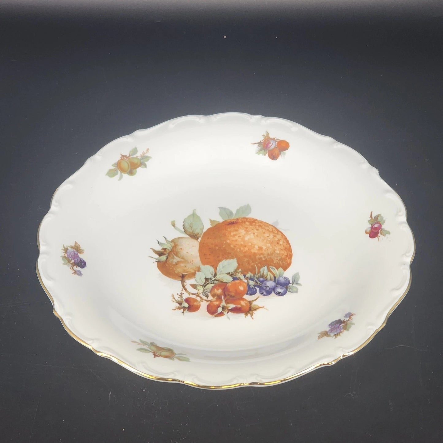 Schumann Arzberg Bavaria Fruit Platter 11.75 Gold Rim