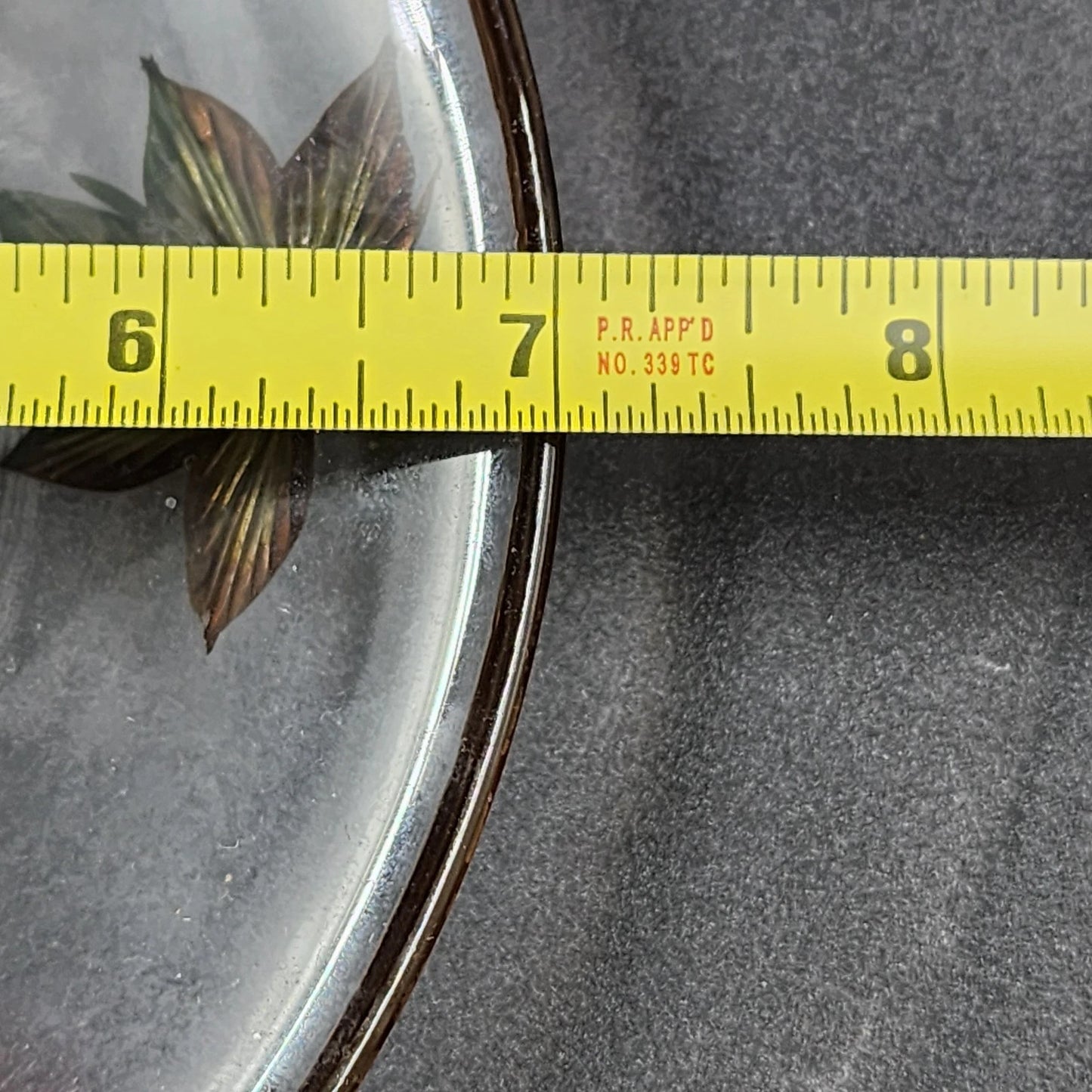 Yankee Candle Shade & Underplate Large Jar Brown Crackle Glass Autumn Leaves