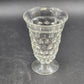 6 Fostoria American Clear Ice Tea Glasses Cubist Design Footed Pedestal Vintage