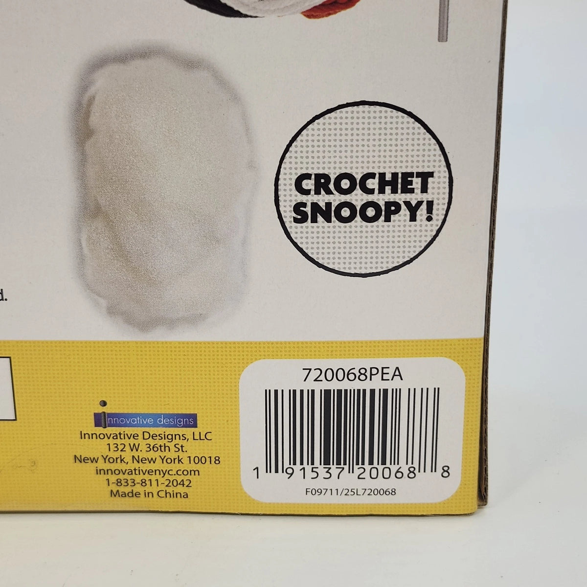 Peanuts Snoopy Crochet Kit DIY Craft Yarn Needle Stuffing Complete New Sealed