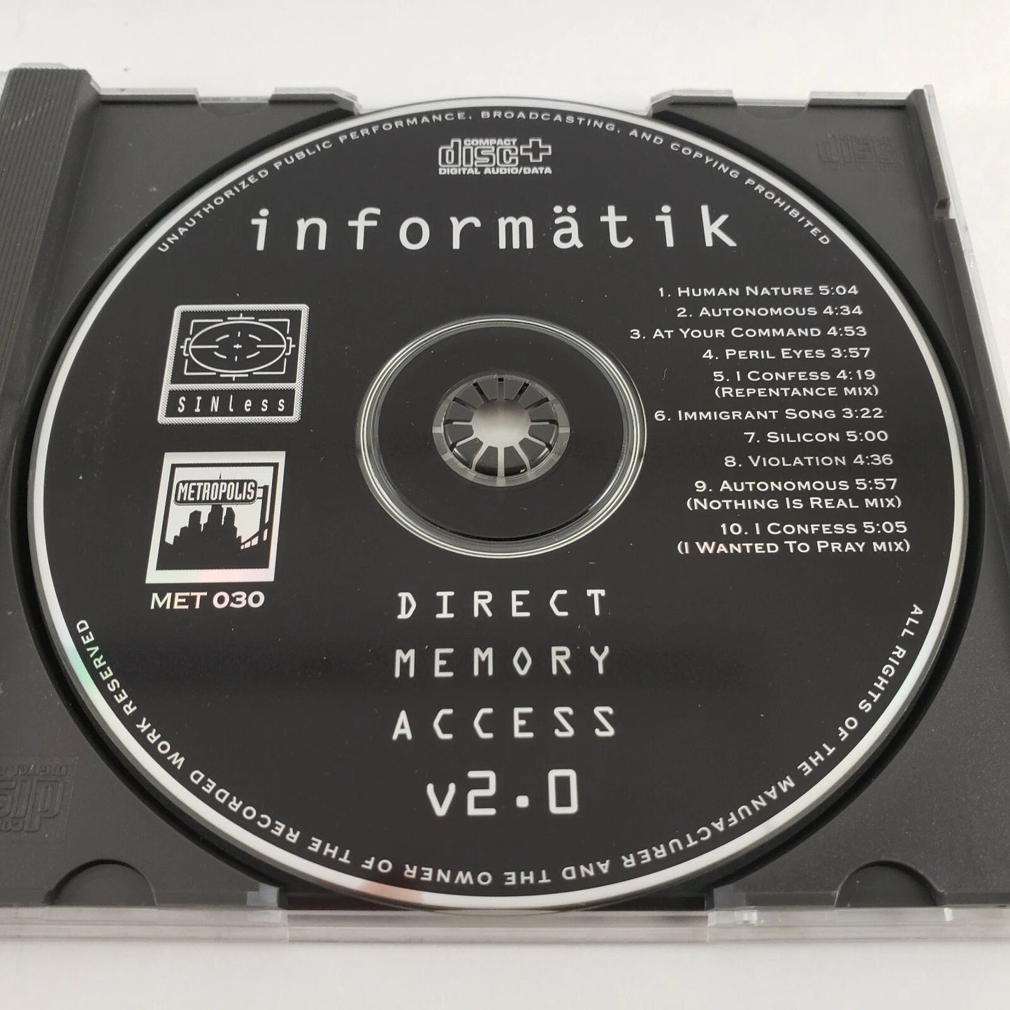 Direct Memory Access V2.0 Informatik CD 1997 Metropolis Record German Electronic