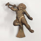 Angel Cherub Door Knocker Blowing Horn in Solid Cast English Brass Antique 6"