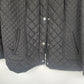 Calvin Klein Women's Quilted Jacket PXL Black Diamond Snap Front Faux Fur Lining