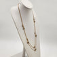 Avon Gold Tone Double Strand 15" Necklace with Black Onyx & Gold Tone Accents