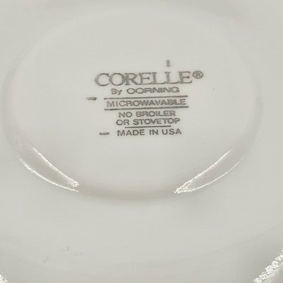 Corelle Callaway Green Ivy Mug Cup Saucer Set Swirled Edge USA