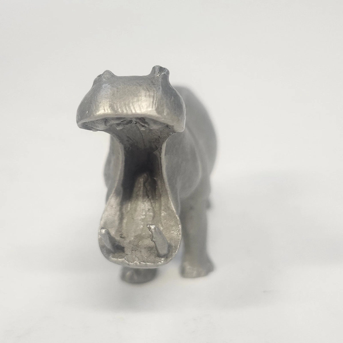 Rawcliffe Pewter Hippopotamus Figurine 2.5" Animal Collectible 1977 Vintage