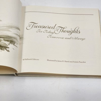 Treasured Thoughts For Today Tomorrow and Always a Hallmark Book 10.5" 1974 USA