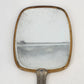 Yellow Green Enamel Hand Mirror 12 Inch Cameo Vintage