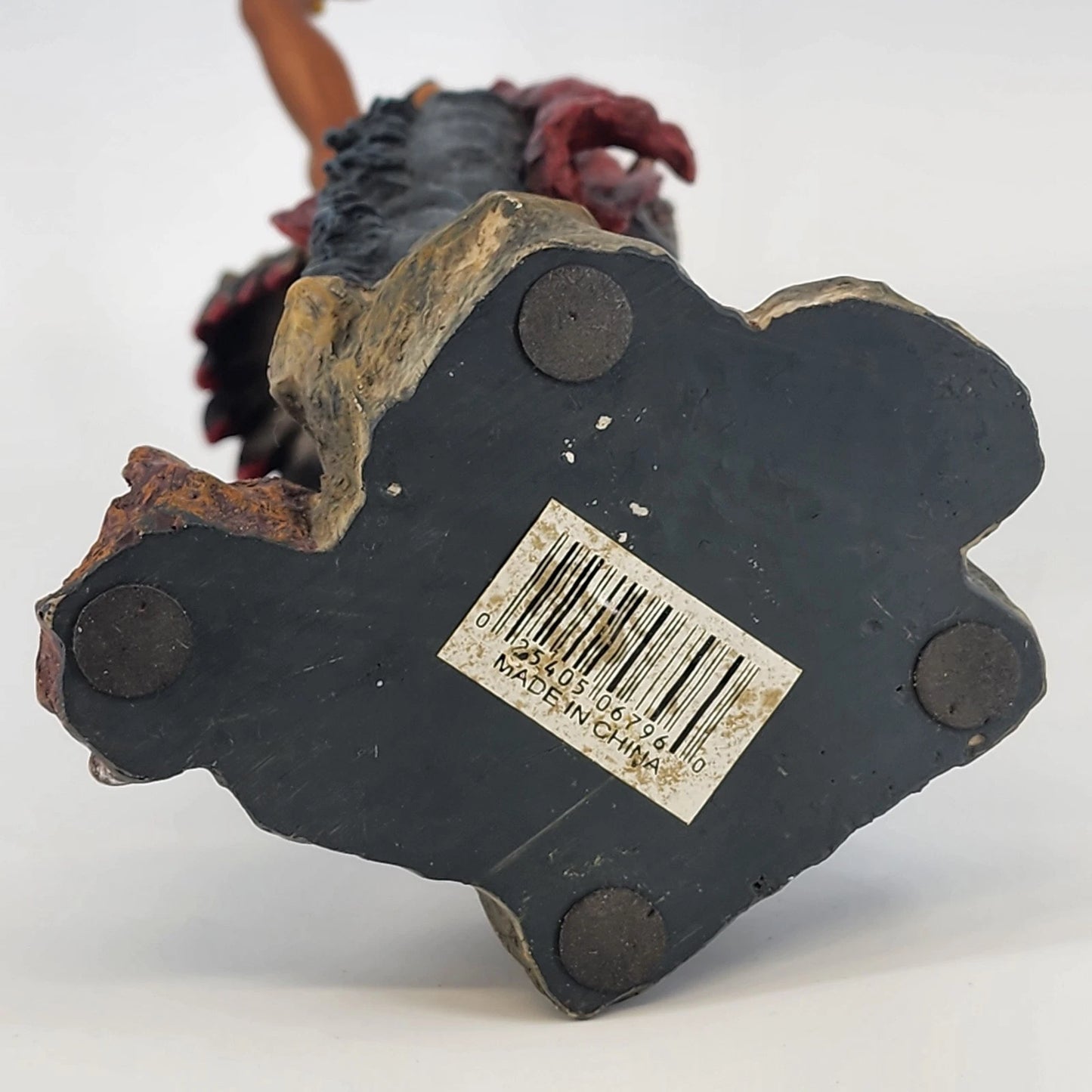 Native American Warrior Chief Statue Spear & Animal Hide Figurine Large 16.5"