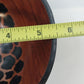 Hand Carved Natural Wooden Bowl 5.5" African Safari Animal Print Zebra Giraffe