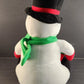 Stuffed Snowman Plush 12" with Scarf & Gift Bag Christmas Holiday Decoration Vtg