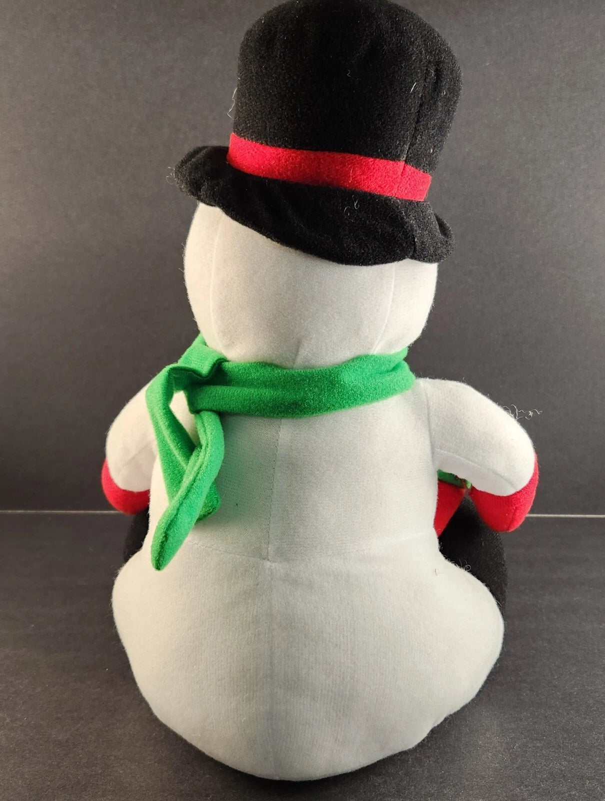 Stuffed Snowman Plush 12" with Scarf & Gift Bag Christmas Holiday Decoration Vtg