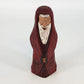 Wood Carved Pencil Santa Figurine Hand Painted Decor 7" 1995 Artist Signed GVW