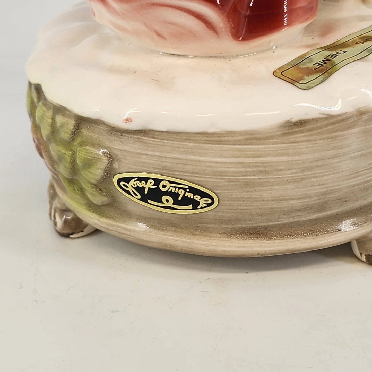 Josef Originals Music Box Figurine Lara's Theme Young Couple Bird Plays Vintage