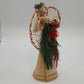 Handcrafted Natural Fiber Angel Woven Wings Pine Berry Apple Christmas 10.25"